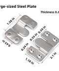 Heavy Duty Stainless Steel French Cleat Hanging Rack, Bulletproof Flush Interlocking Brackets With Drop-In Anchors, Rock Solid Rust Proof Hardware for mounting.