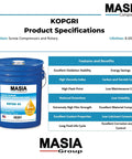 Pro Grade Synthetic Rotary Screw Compressor Lubricant 5 Gal Durable, Long Lasting Formula Made in USA for Heavy Duty Industrial Compressors Meets Industry Specs, Reduces Wear, Extends Life, Keeps Systems Cool Under Pressure for Peak Performance, blue pail