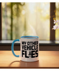 High Power Amateur Rocketeer Ceramic Mug For Weekend Launchers And Model Rocketry Fans Who Spend Big On Motors, blue and white