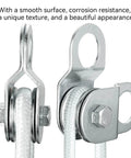 Open Cable Pulley Block With Built-In Bearings For Smooth Lifting, Dual-Sided Opening Design For Easy Rope Insertion, 32mm steel pulley with rope