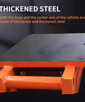 Rock Solid Heavy Duty Crawler Machinery Skates With Alloy Steel Wheels And Straight Traction For Moving I Beams Channel Steel Plates And Industrial Equipment Built Tough To Shift Hefty Loads Without A Sweat, showcasing thickened steel base and durable design.