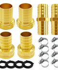 Heavy Duty Lovegarden Repair Kit Includes 4 Set Of 3/4 Inch Brass Barb Connectors With Swivel Converters Male Female Gaskets And Stainless Clamps For Garden Hose Fixes That Never Let You Down, brass hose repair parts