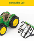 1/16 Scale Farm Tractor With Wagon Toy For Kids showing removable cab feature for imaginative play.