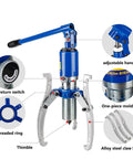 Heavy Duty Hydraulic Gear Puller 10 Ton 22000 Lbs Capacity with adjustable handle for extracting stubborn hubs and gears.