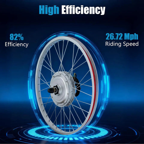 24 Inch Electric Bicycle Conversion Kit With 750W Front Wheel displaying high efficiency and riding speed