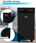 Solid 18 Inch Portable Dishwasher On Wheels And Energy Star Efficient 8 Place Setting Countertop Machine showcasing portable design features and mobility.