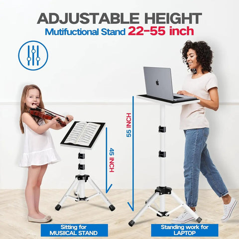 Adjustable Tripod Projector Stand For 22 To 55 Inch Displays With Phone Holder Heavy Duty DJ Equipment Stand for diverse use