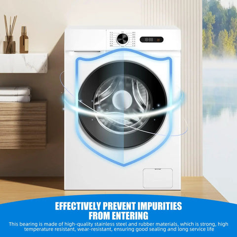 Top Tier Front Load Washer Bearing And Rotary Seal Kit Featuring A Hella Durable Tub Drum Gasket, high-quality parts in a modern washer.