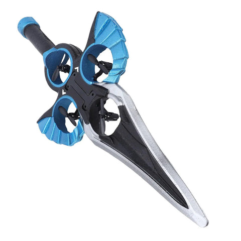 Rad Stunt Flying Sword RC Glider With Gesture Control showing EVA foam build in blue and black design.