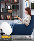 12 Pack 5 To 6 Inch LED Disk Lights For Ceiling Flush Mount Recessed Can Lighting 1050 Lumens 5000K Daylight in room