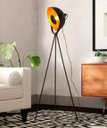 Industrial Tripod LED Floor Lamp Dope Lighting, Vintage Bowl Shade, Black Metal Standing Lamp, 61 Inch, Living Room Decor