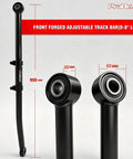 Front Adjustable Track Bar For 2005 To 2016 F250 F350 4x4 With 0 To 8 Inches Travel, Forged Panhard Bar For Beefed-Up Stability, Precise Alignment, Smoother Handling, Reduced Sway, And Tire Wear Prevention, black steel, 990mm