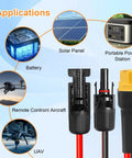 Heavy Duty 10AWG XT60 Solar Extension Cable With Male To Female Connectors Used For Solar Panels and Portable Power Stations