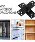 Slick Hidden Stainless Steel Rotating Door Hinge 360 Degree Concealed Heavy Duty Pivot for cabinet and bookcase doors