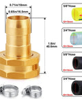 Female Garden Hose End Repair Connector With Clamps Fits Three Quarter And Five Eighths Inch Brass Hose Fittings Kit