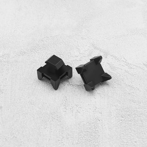 10 Pack Cable Holder Groove Clips For European Standard 4545 Aluminum Profiles Black 15x9.5mm Wire Clips shown on concrete surface
