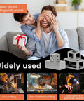 Smiling father and child with gift, showcasing 50 Piece Welding Practice Kit With Steel Coupons, Magnetic Clamp, Gloves, And Dice Cube Cuboid Projects For Beginners To Level Up Welding Skills On Real Steel.