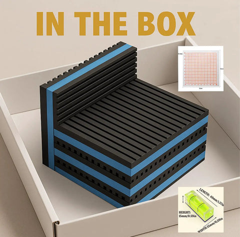 Heavy Duty Anti Vibration Pads 4x4x7/8 Inch With Ribbed Rubber Mats And EVA Core For Serious Vibe Dampening And Quiet Operation Under Air Compressors Treadmills Washers Dryers And HVAC Units