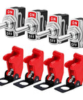 Universal Rocker Toggle Switch With Waterproof Cap 2 Pin SPST On Off Switch Rugged Metal Lever 10A 12V DC And 6A 24V DC For Cars Trucks Boats Pack Of Four Great For Marine Auto Boat Use, pack of 4 red cap switches