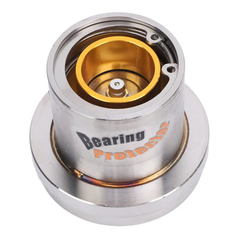 2 Pack Boat Trailer Bearing Protectors With Covers, Stainless Steel Center Grease Cap, 2.717 Inch Diameter, close-up view