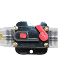 Beefy 80A Inline Circuit Breaker Fuse Holder For Car Audio And Sound System, Resettable Overload Protection, 12V To 24V DC, Heavy Duty Inline Fuse