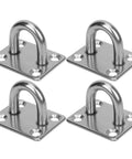 Bulletproof M8 Stainless Steel Pad Eye Plate With 4 Hole Design, durable mounting brackets for hanging heavy gear.