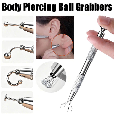 Piercing Taper Ball Grabber Tool Kit For Quick Jewelry Swap With 12G 14G 16G 18G 20G Threadless Insertion Pins And Grippers