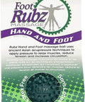 Foot Rubz Hand And Back Massage Ball For Plantar Fasciitis Pain Relief packaging with ball visible