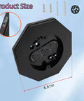 Vertical Siding Lamp Mounting Kit With Built In Electrical Box For Outdoor Lighting, octagon black mount, 6.61in x 0.76in, with screws