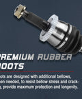 Close-up of Front CV Axle And Wheel Bearing Hub Kit For 1999 2000 2001 2002 2003 2004 Jeep Grand Cherokee Non ABS 5 Lug 4WD