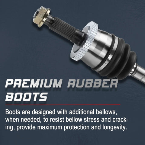 Close-up of Front CV Axle And Wheel Bearing Hub Kit For 1999 2000 2001 2002 2003 2004 Jeep Grand Cherokee Non ABS 5 Lug 4WD