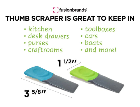 Thumb Scraper Tool 2 Pack For Quick Sticker Removal And Grime Cleanup, A Dope Multi Use Plastic Scraper With Non Slip Grip For Price Tags Wax Gum And More, Perfect For Home Office Car And Garage Cleanups