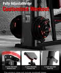 All-In-One Home Gym Machine With Pulley System, butterfly arms, preacher pad, adjustable back pad, 450 lb capacity, durable steel frame