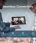Rugged 12.2 Inch Windows 11 Pro Tablet Intel Core I5 16GB Ram 128GB shown in hands during video call with seamless connectivity.