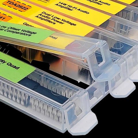 Close-up of IC Kit 161 Pieces 20 Models Analog Integrated Circuits Electronics Parts Pack For DIY Tinkerers