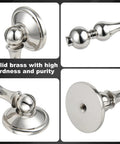 Solid Brass Cabinet Knobs With Polished Nickel Finish 2 Pack detailing design and solid base for dresser drawers and kitchen cabinets