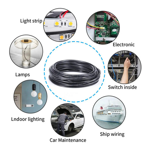 16 Gauge 2 Conductor Electrical Wire 16AWG Stranded PVC Oxygen Free Copper Cable Flexible Low Voltage 32.8 Feet 10 Meters