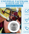 Football player with helmet and 12 Pack Stainless Steel Helmet Screws For Football And Hockey Visors, zoom on screw detail.