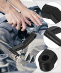 Dead Nuts Accurate Tire Balancing Ruler Crank Handles Built Different With Soft Touch Polymer Grips For Wheel Tech Teams And Local Mechanic Shops Straight Up Diagnostic Gear That Gets The Job Done Right, black crank handle in use on an engine.