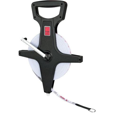 Open Reel Measuring Tape With Hand Crank And Metal Spike Durable Fiberglass Tape Dual Sided Feet And Meters Ideal For Track And Field