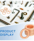 9 Piece Copper Washer Kit With M18 Copper Washers Sealing Rings And Crush Washers 18Mm ID 24Mm OD One Point Five Mm Thick