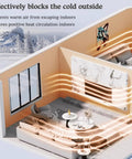 Image illustrating how Six Millimeter Snap And Stay Wall Panels With Aluminum Foil Backing Moisture Resistant Thermal Insulation Wallpaper can block cold.