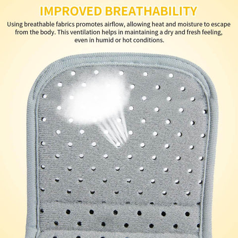 Breathable fabric of drop foot ankle brace orthosis with cushioned comfort, showing ventilation for better airflow and comfort
