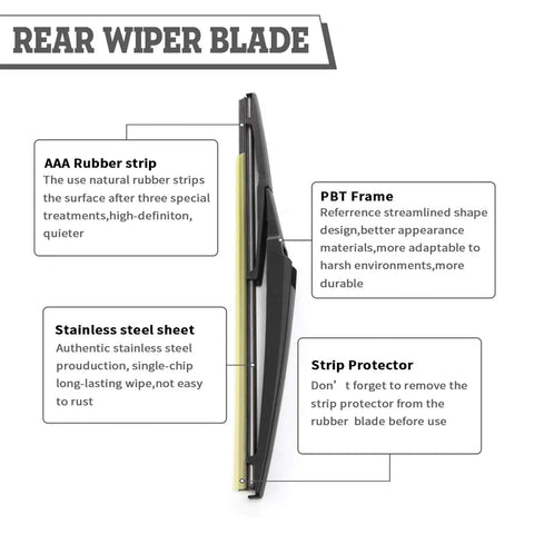 Rear Wiper Arm Kit With Blade Cap Nut And Wrench For Mazda CX5 2013 Through 2025 Easy Install Replacement Includes Tools OE L206