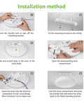 Eight Point Seven Inch LED Ceiling Light Flush Mount Waterproof IP54 1500 LM 15W 5000K Daylight White installation steps
