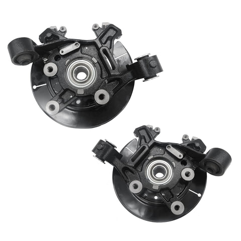 Rear Wheel Hub Bearing Steering Knuckle Assembly For 2006 To 2010 Mercury Mountaineer 2006 To 2010 Ford Explorer And 2007 To 2010 Explorer Sport Trac 5 Lug Direct Fit Heavy Duty Replacement, black metal, pair view