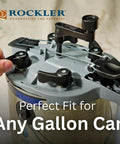 Gallon Paint Can Pour Spout Lid With Pistol Grip For Mess Free Stir Pour And Store Easy Twist To Secure on a can top view
