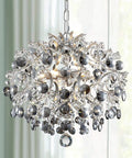 Modern Crystal Pendant Chandelier Ceiling Light For Dining Room Living Room Bedroom And Entryway, Crystal Glass Tubes