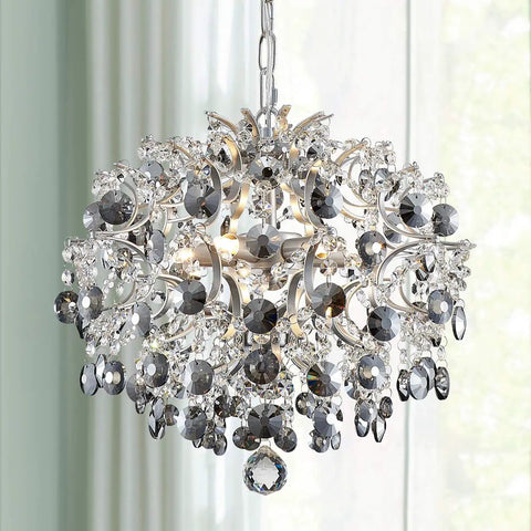 Modern Crystal Pendant Chandelier Ceiling Light For Dining Room Living Room Bedroom And Entryway, Crystal Glass Tubes