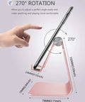 Adjustable Aluminum Phone Stand For All Phones With 270 Degree Tilt Case Friendly Clamp Desktop Dock